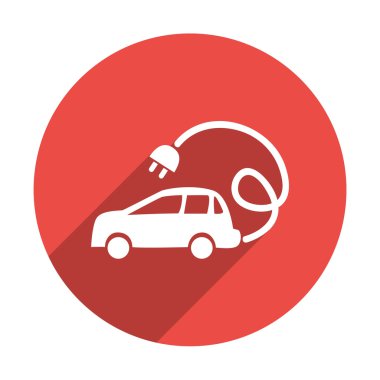 Elektrik araba basit web simgesi