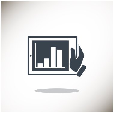 Dijital tablet basit web simgesi