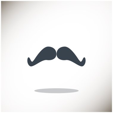 Doodle bıyık basit web simgesi