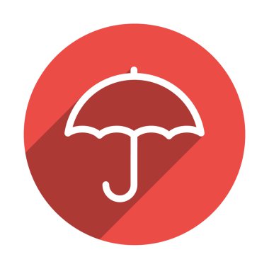 Basit anahat şemsiye web simgesi