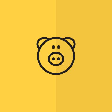 Domuz kafa basit web simgesi