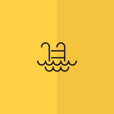 Dalgalar simgesi ile havuzu merdiveni