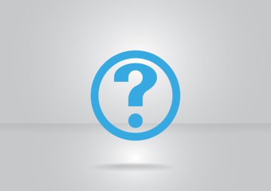 Soru işareti daire web simgesi
