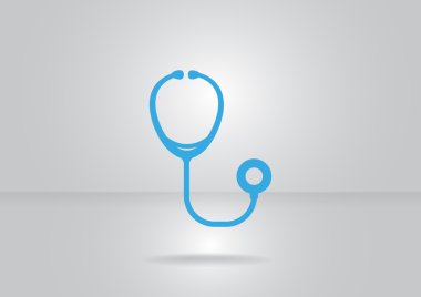 Stetoskop basit web simgesi