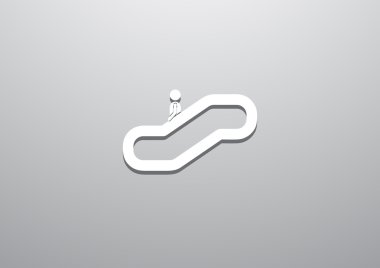 에스컬레이터, 간단한 표시에 남자