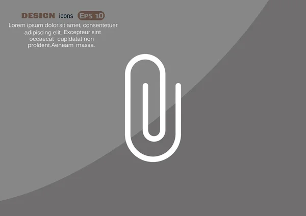 Clip de papel simple icono web — Archivo Imágenes Vectoriales