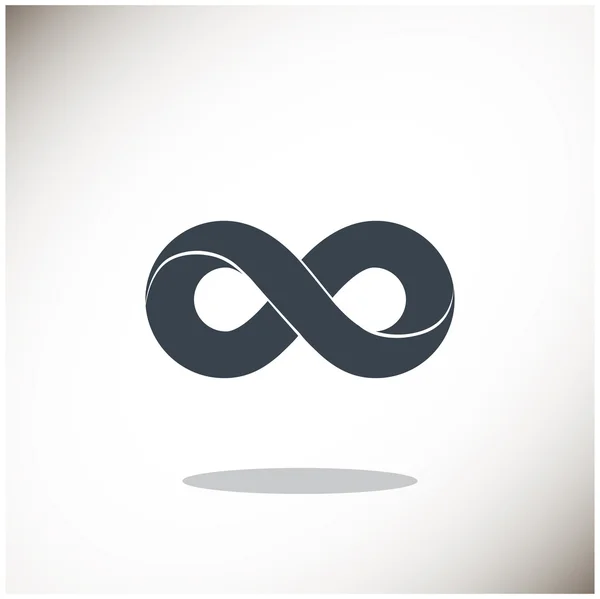 Símbolo infinito icono web — Vector de stock