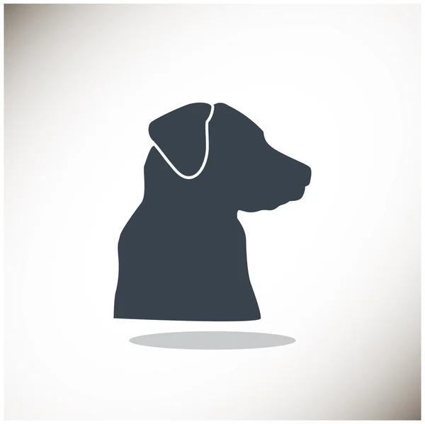 Signe avec silhouette de chien domestique — Image vectorielle