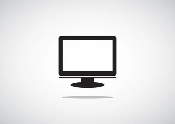 Pantalla de monitor en blanco icono web — Archivo Imágenes Vectoriales