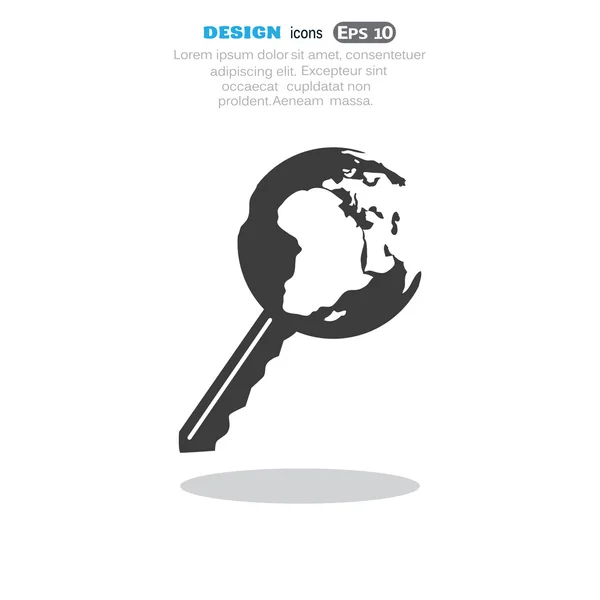 Key to world web icon — Stock Vector