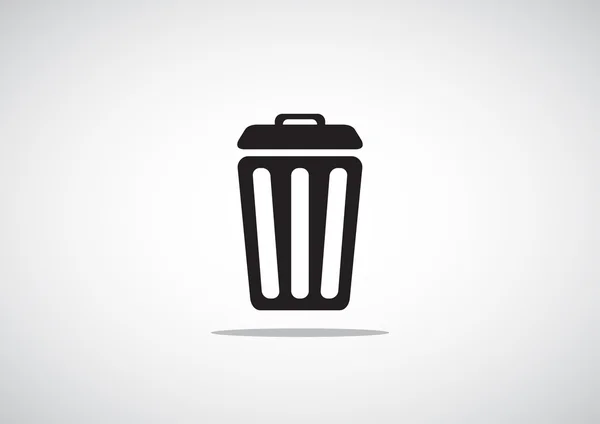 Простая иконка мусорного бака — стоковый вектор