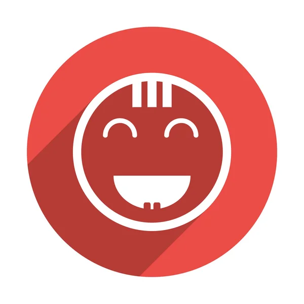 Happy boy web icon — Stock Vector