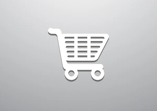 Carrinho de compras ícone web simples — Vetor de Stock