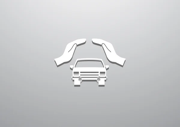 Icône Web Assurance auto — Image vectorielle