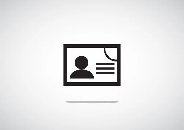 Documento que determina la identidad icono web — Vector de stock