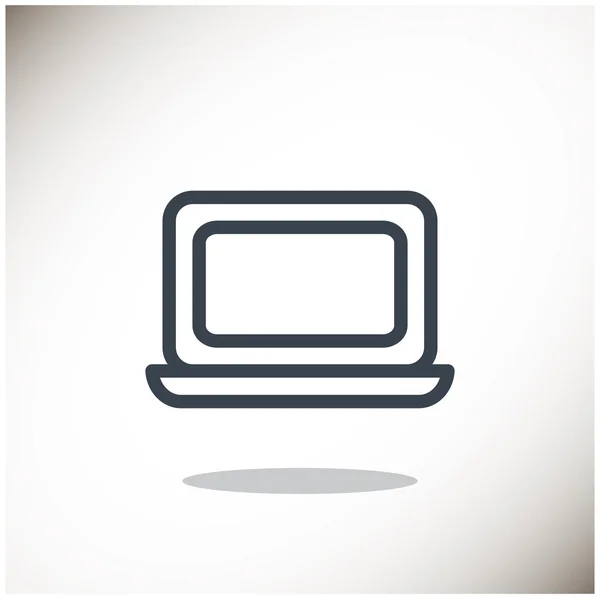 Einfache Laptop Web-Ikone — Stockvektor