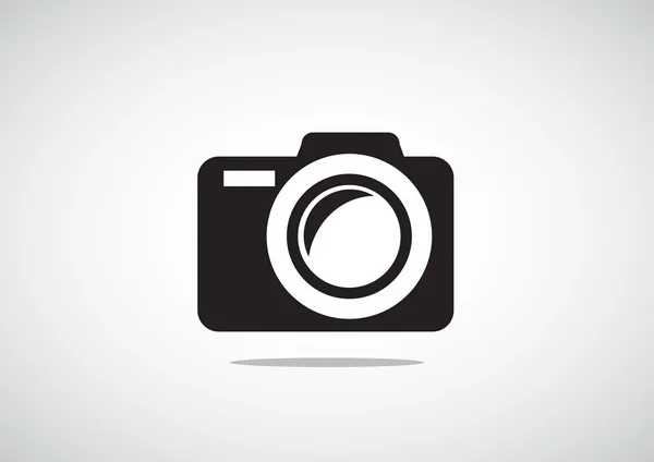 Foto camera eenvoudige web-pictogram — Stockvector