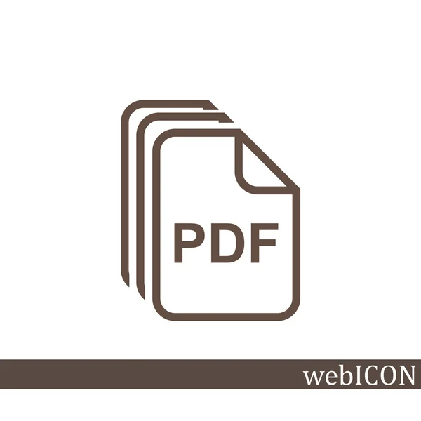 Files PDF simple web icon — Stock Vector