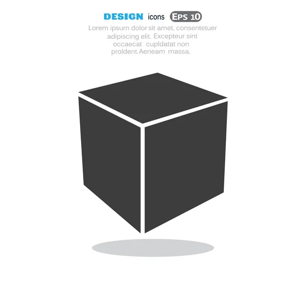 Cube web icon — Stock Vector