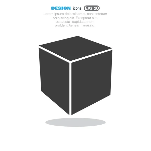 Icône web cube — Image vectorielle