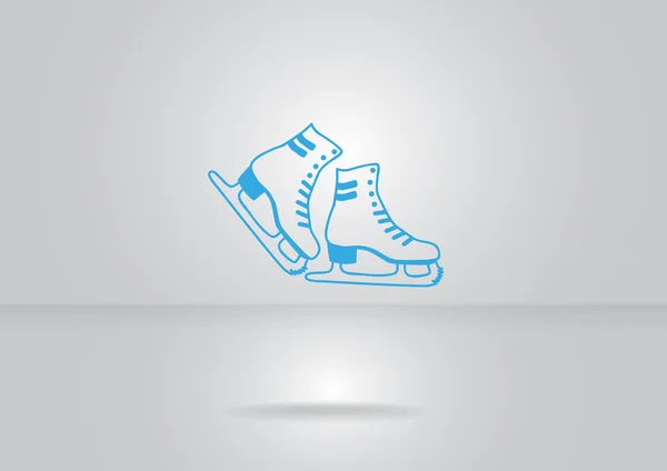 スケート靴の web アイコン — ストックベクタ