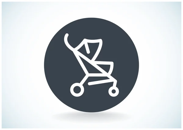 Stroller outline web icon — Stock Vector