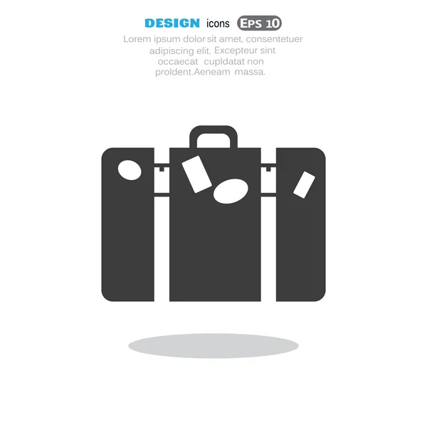 Tourist suitcase simple web icon — Stock Vector