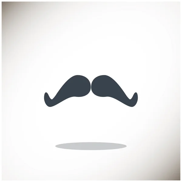 Doodle mustasch enkel spindelväv ikonen — Stock vektor
