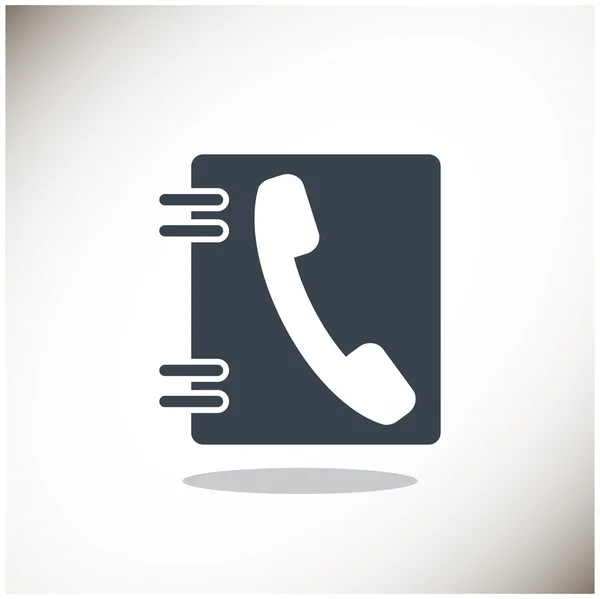 Telefono contatti icona web — Vettoriale Stock