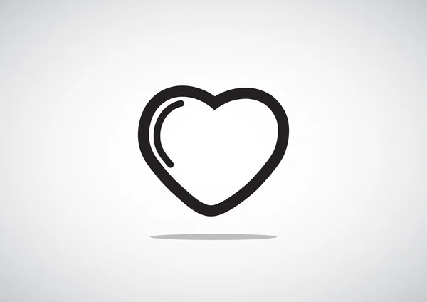 Enkelt hjärta spindelväv ikonen — Stock vektor