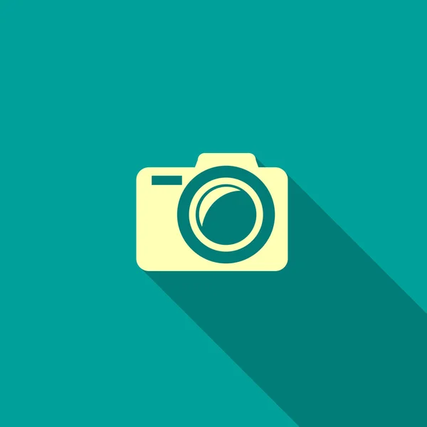 Photo camera simple web icon — Stock Vector