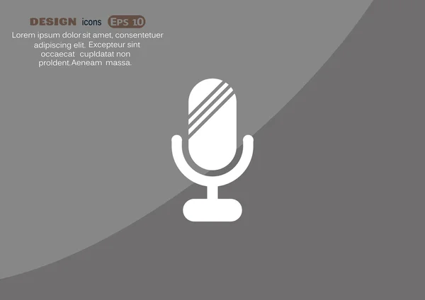 Icono web de micrófono simple — Archivo Imágenes Vectoriales