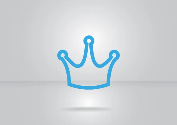 Blue Crown sign, web icon — Stockvector