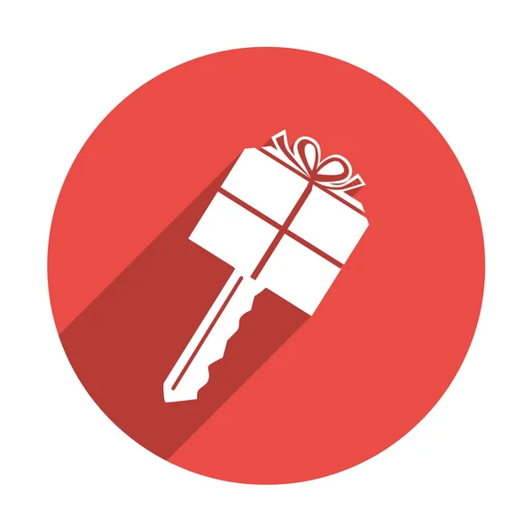 Gift key web icon — Stock Vector