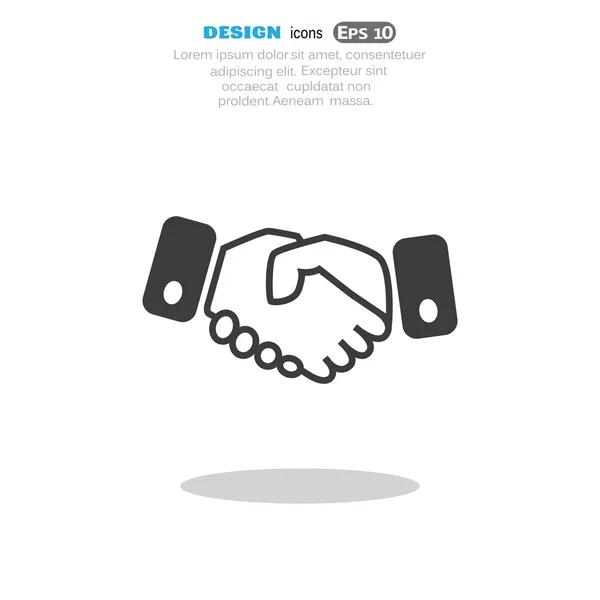 Apretón de manos icono web, concepto de amistad — Archivo Imágenes Vectoriales