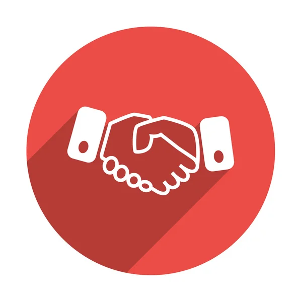 Handshake ícone web, conceito de amizade — Vetor de Stock