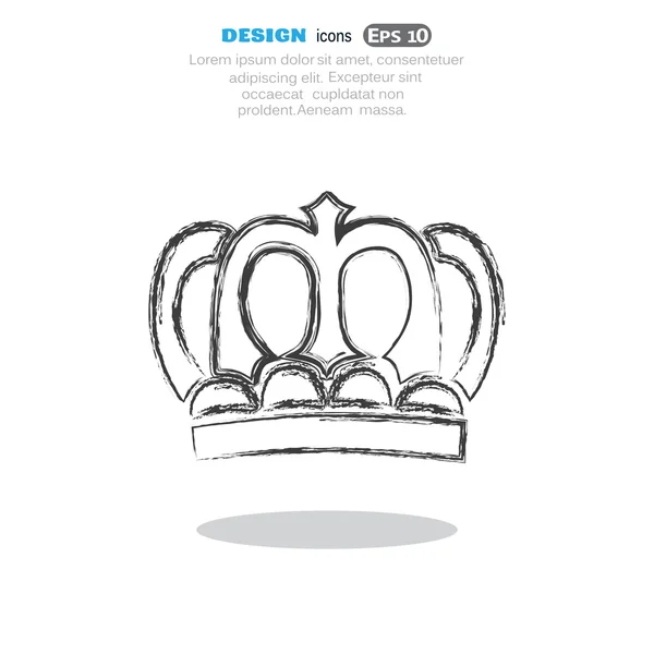 Crown  sign, web icon — Stock vektor
