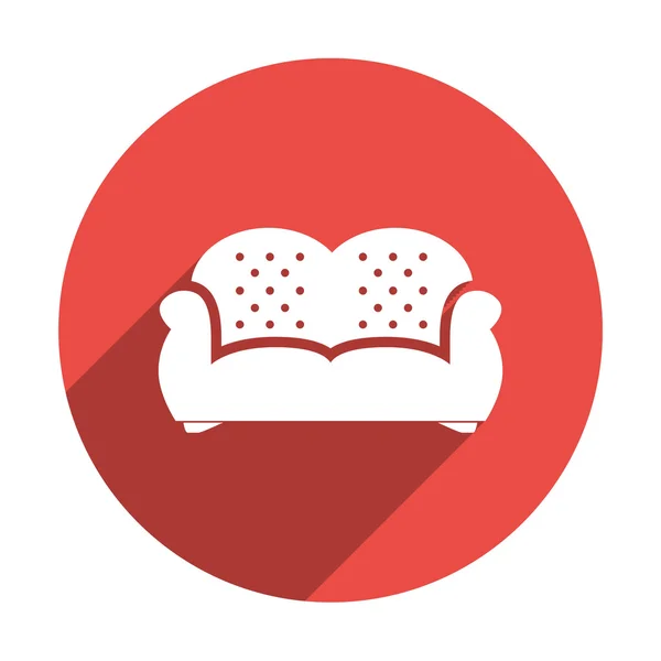 Canapé doux icône web — Image vectorielle