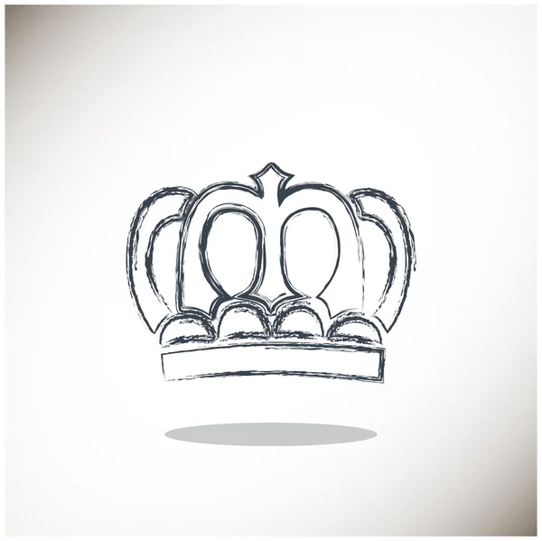 Signo de corona, icono web — Archivo Imágenes Vectoriales