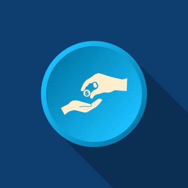 Anahat vektör çizim sadaka vermek