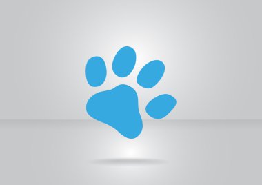 blue Paw, web icon clipart