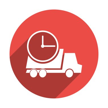 Saat, hızlı teslimat kavramı ile kamyon