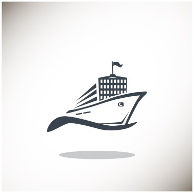 Dalga web simgesi üzerinde gemi