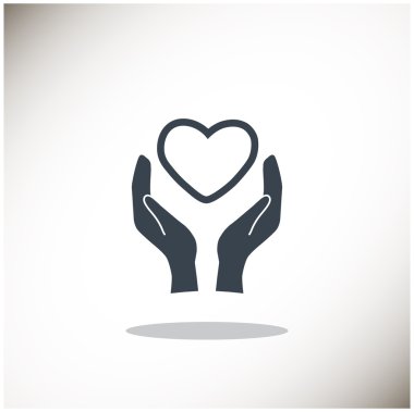 Eller basit simgesi kalp