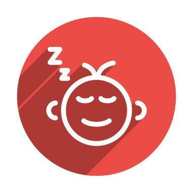 siluet Basit çizgiler içinde uyuyan bebek