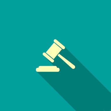 Açık artırma çekiç basit web simgesi