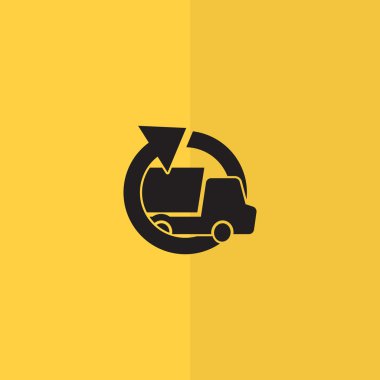 Yuvarlak ok ile basit kamyon