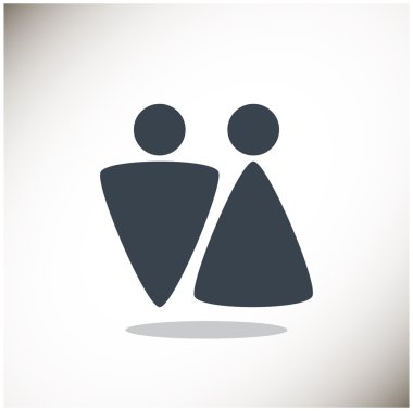 Cinsiyet işaretleri ile WC simgesi