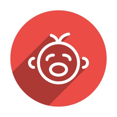 Siluet Basit çizgiler içinde Ağlayan bebek