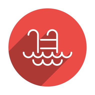 Dalgalar simgesi ile havuzu merdiveni